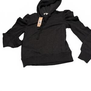 Rebecca Minkoff XS Janine Hoodie Charcoal Gray XS